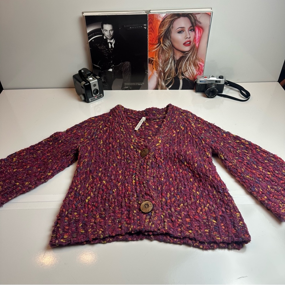 Leo & Nicole Multicolor Knit Cardigan